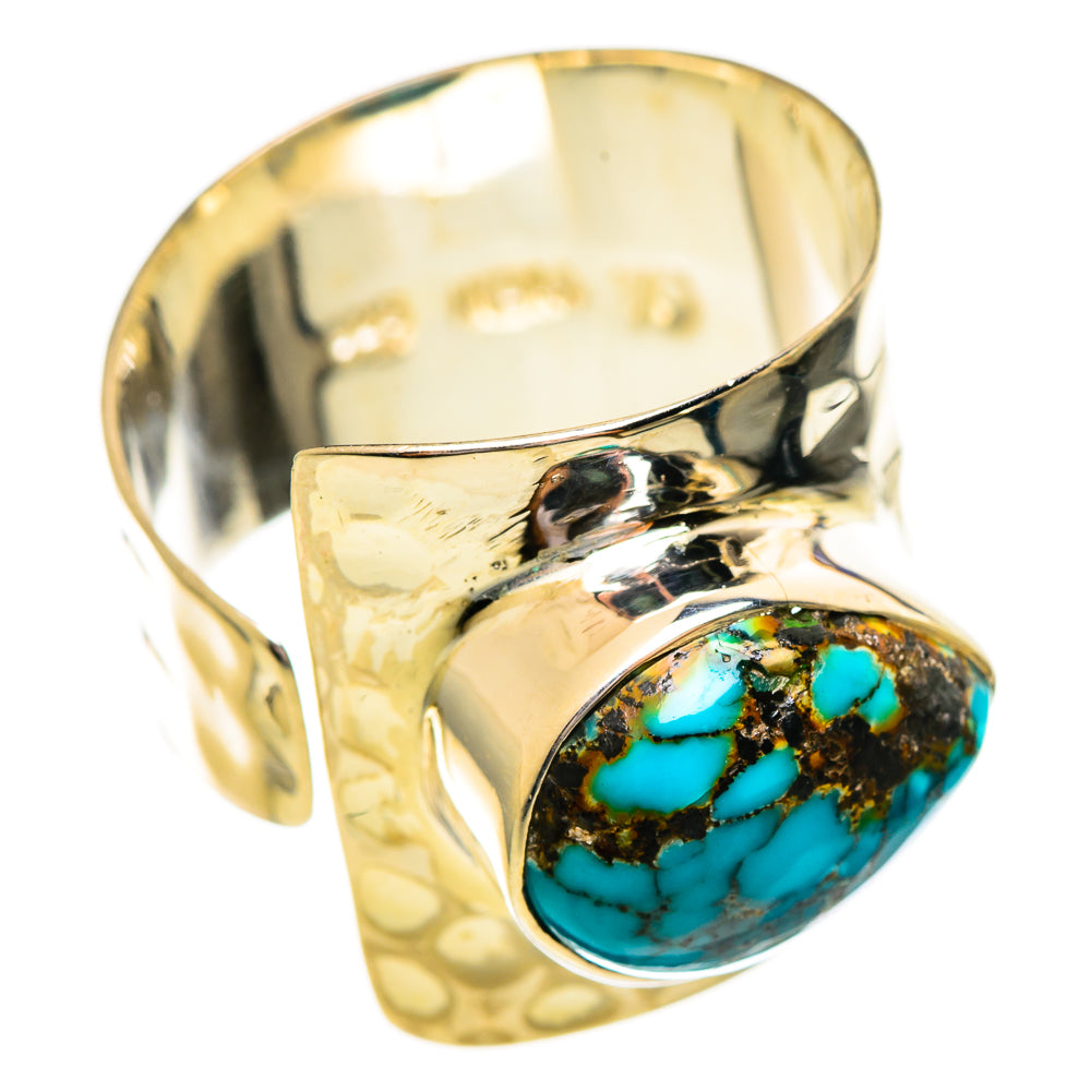 Tibetan Turquoise Rings handcrafted by Ana Silver Co - RING114134 - Photo 2
