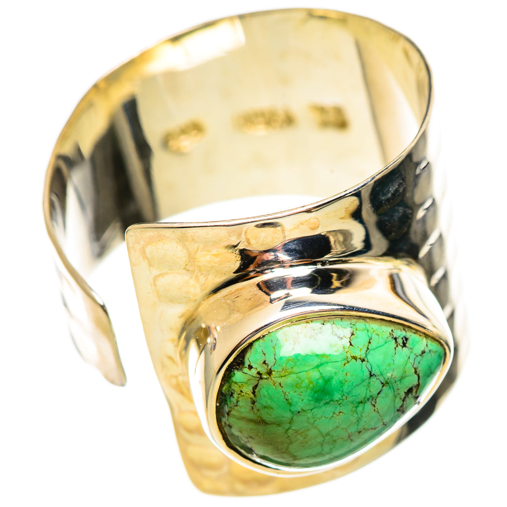 Tibetan Turquoise Rings handcrafted by Ana Silver Co - RING114142 - Photo 2