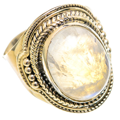Rainbow Moonstone Rings handcrafted by Ana Silver Co - RING114153 - Photo 2
