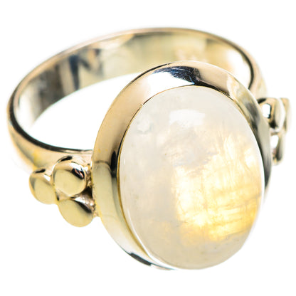 Rainbow Moonstone Rings handcrafted by Ana Silver Co - RING114174 - Photo 2