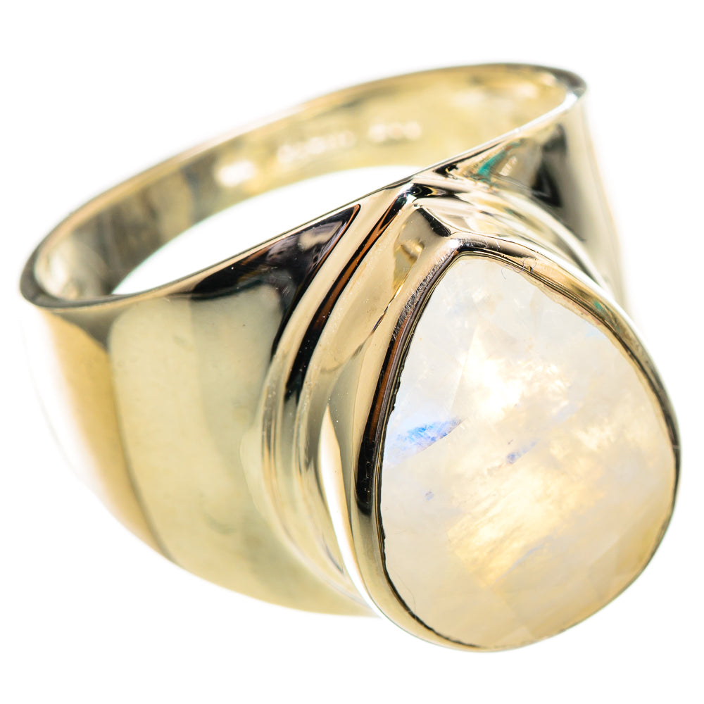 Rainbow Moonstone Rings handcrafted by Ana Silver Co - RING114175 - Photo 2