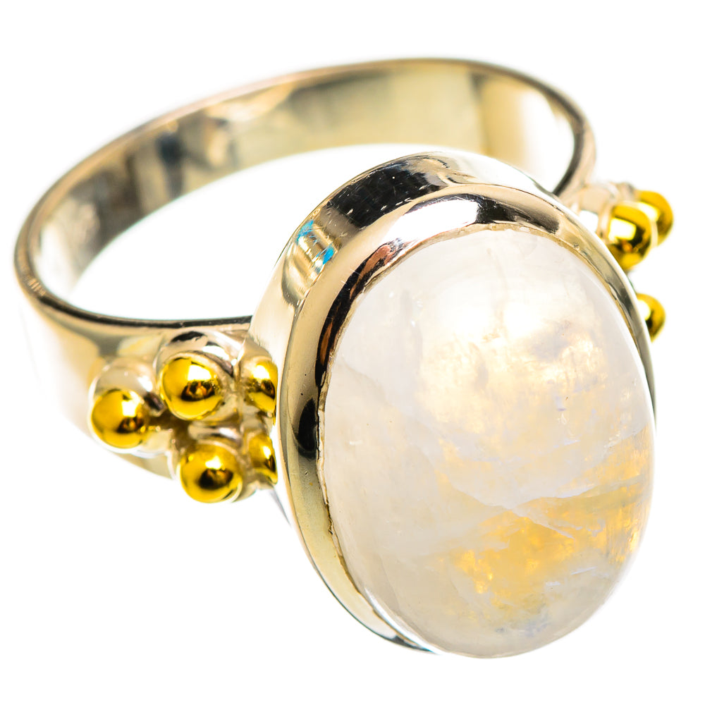 Rainbow Moonstone Rings handcrafted by Ana Silver Co - RING114176 - Photo 2