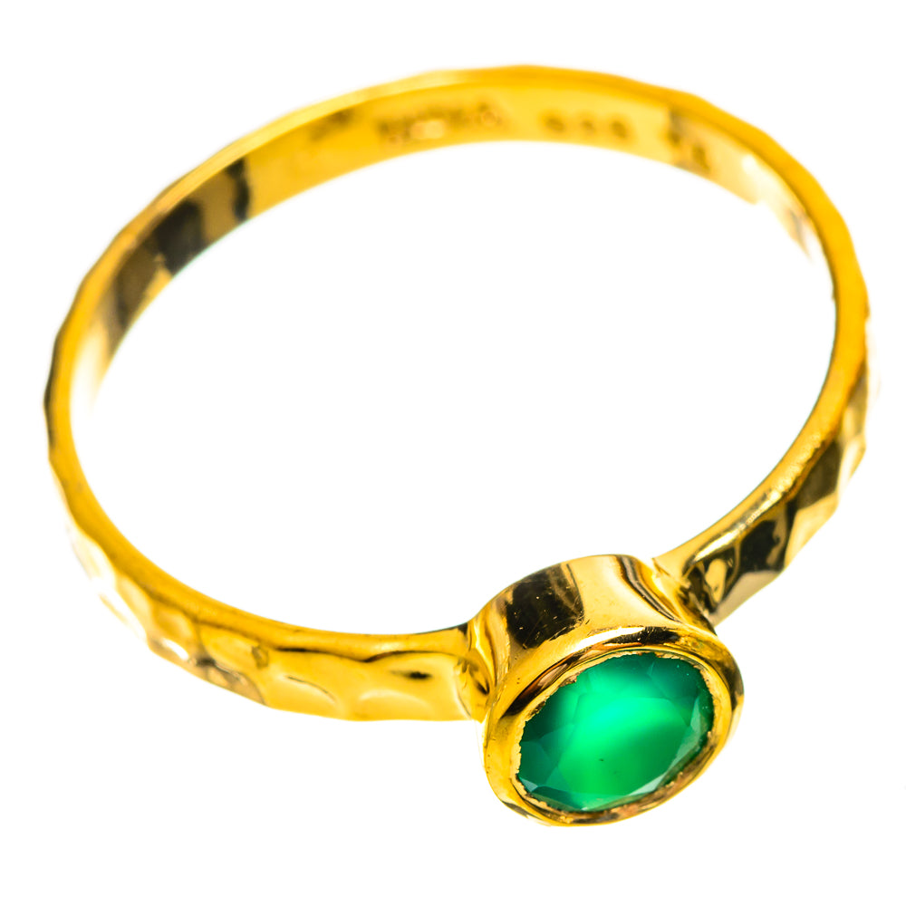 Green Onyx Rings handcrafted by Ana Silver Co - RING114183 - Photo 2