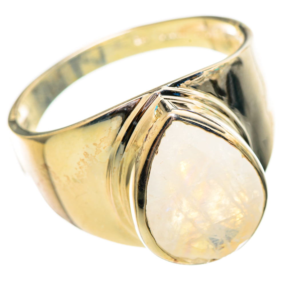 Rainbow Moonstone Rings handcrafted by Ana Silver Co - RING114202 - Photo 2