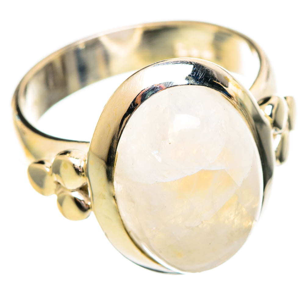 Rainbow Moonstone Rings handcrafted by Ana Silver Co - RING114203 - Photo 2