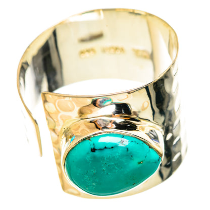 Tibetan Turquoise Rings handcrafted by Ana Silver Co - RING114206 - Photo 2