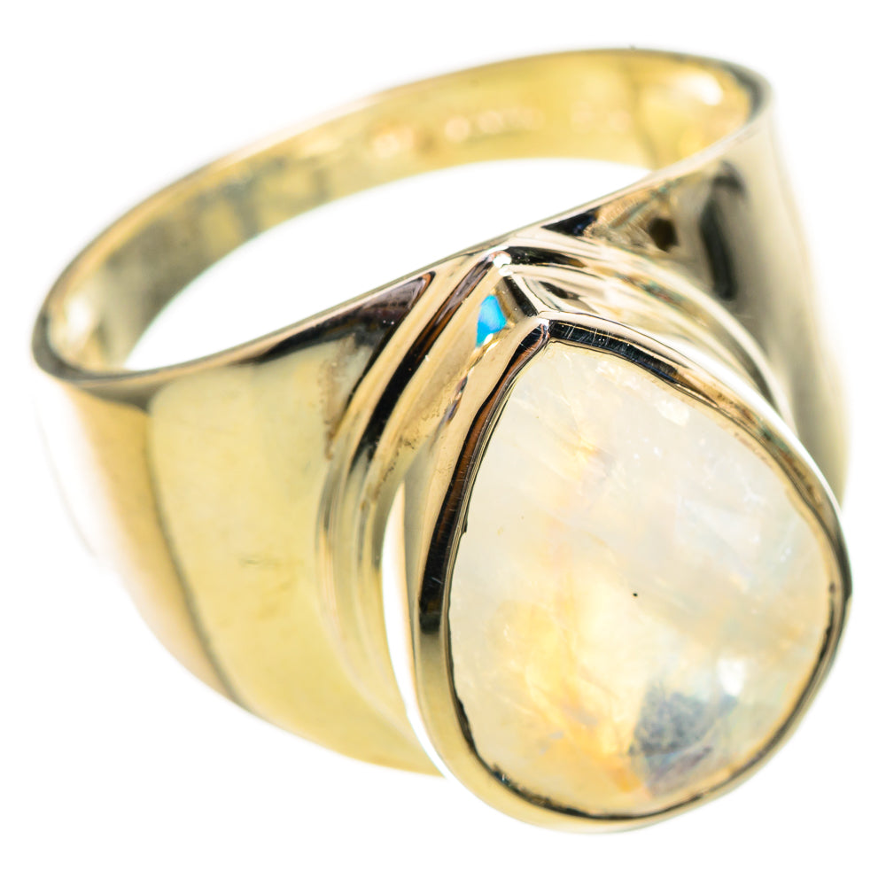 Rainbow Moonstone Rings handcrafted by Ana Silver Co - RING114209 - Photo 2