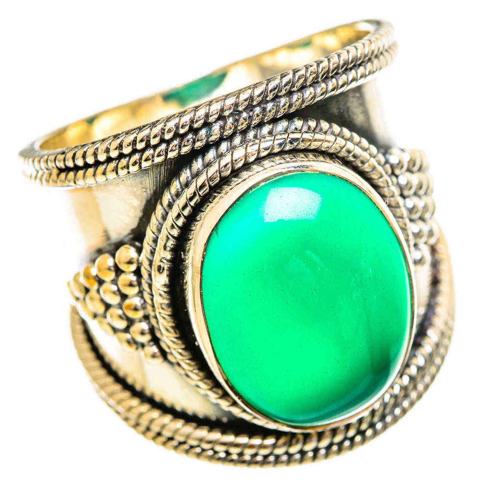 Green Onyx Rings handcrafted by Ana Silver Co - RING114219 - Photo 2
