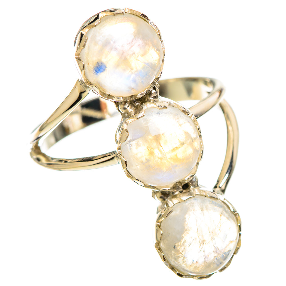 Rainbow Moonstone Rings handcrafted by Ana Silver Co - RING114266 - Photo 2