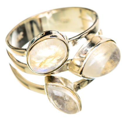 Rainbow Moonstone Rings handcrafted by Ana Silver Co - RING114267 - Photo 2