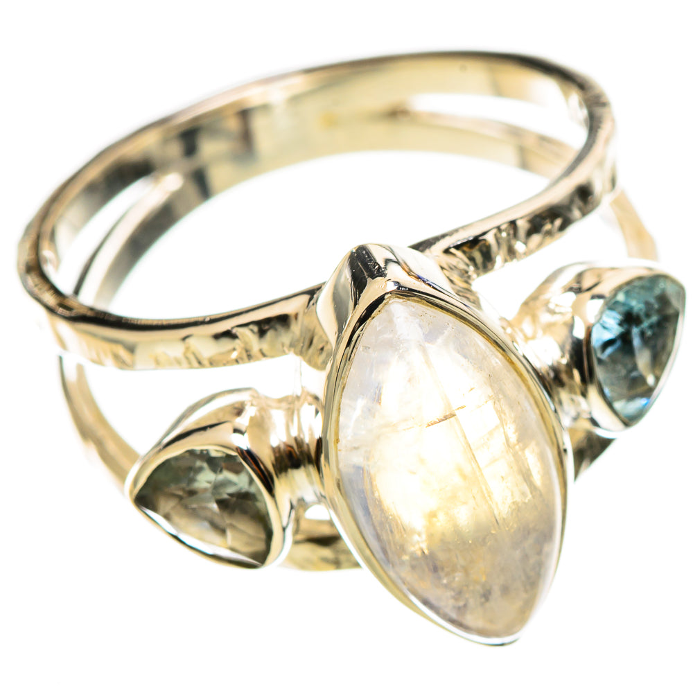 Rainbow Moonstone Rings handcrafted by Ana Silver Co - RING114272 - Photo 2