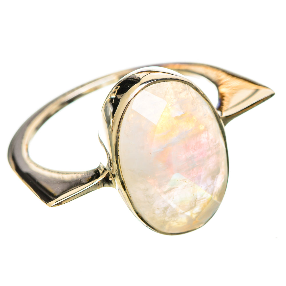 Rainbow Moonstone Rings handcrafted by Ana Silver Co - RING114286 - Photo 2