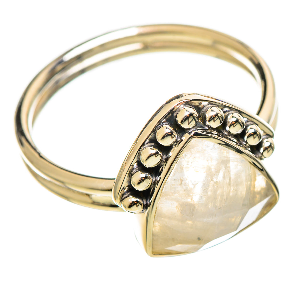 Rainbow Moonstone Rings handcrafted by Ana Silver Co - RING114300 - Photo 2