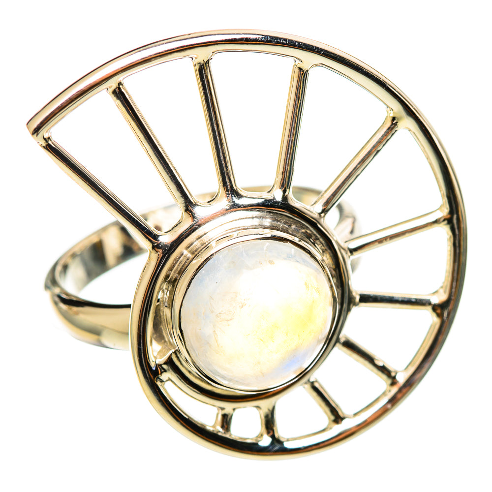 Rainbow Moonstone Rings handcrafted by Ana Silver Co - RING114321 - Photo 2