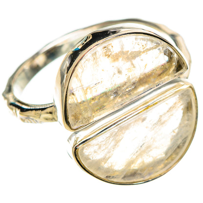 Rainbow Moonstone Rings handcrafted by Ana Silver Co - RING114323 - Photo 2