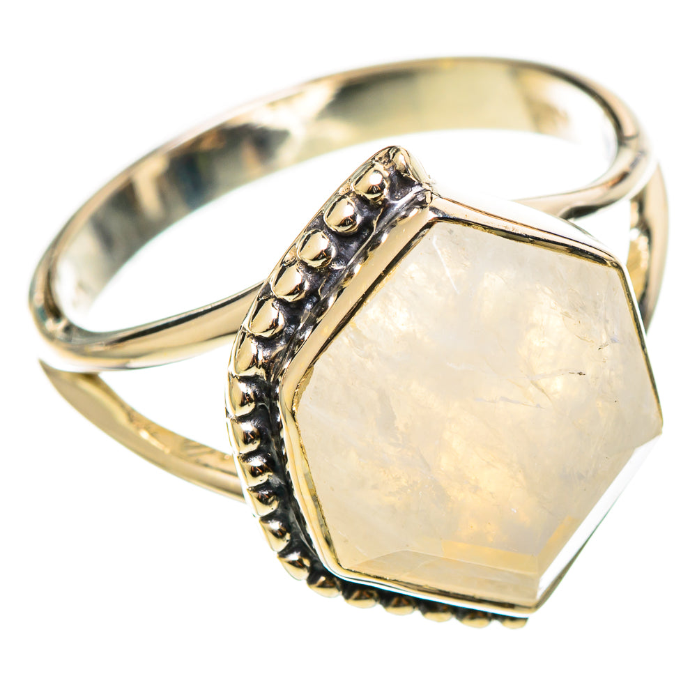 Rainbow Moonstone Rings handcrafted by Ana Silver Co - RING114324 - Photo 2