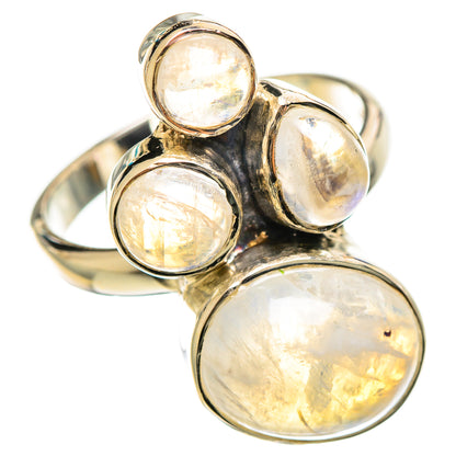 Rainbow Moonstone Rings handcrafted by Ana Silver Co - RING114325 - Photo 2