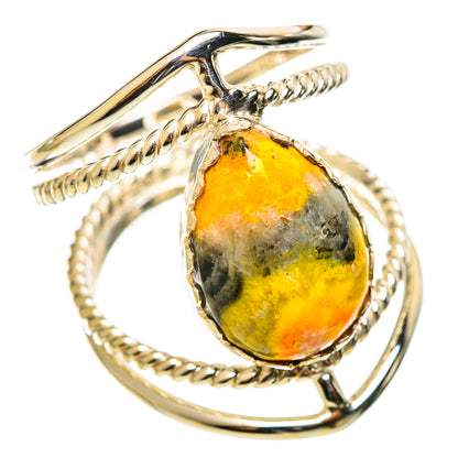 Bumble Bee Jasper Rings handcrafted by Ana Silver Co - RING114329 - Photo 2
