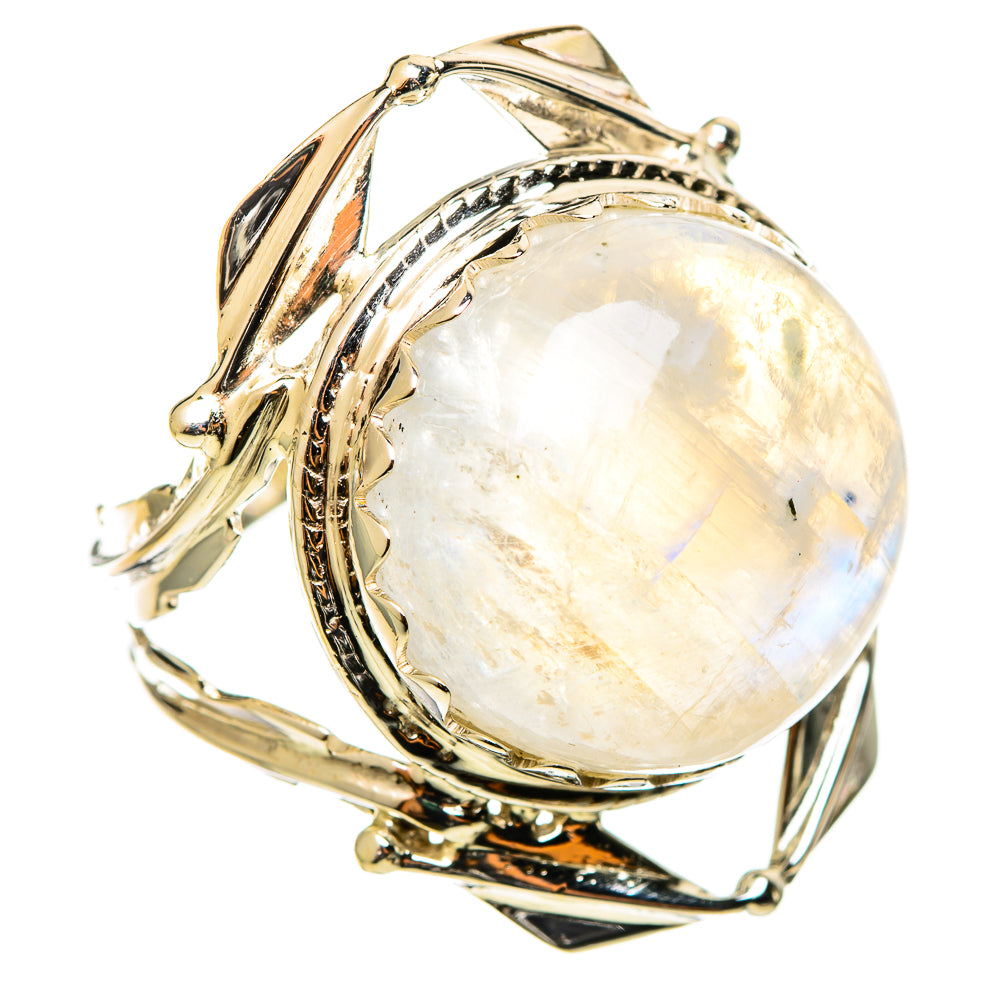 Rainbow Moonstone Rings handcrafted by Ana Silver Co - RING114352 - Photo 2