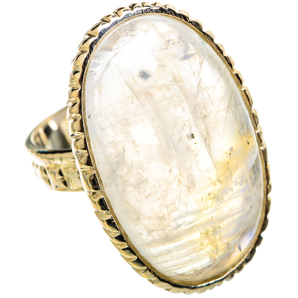 Rainbow Moonstone Rings handcrafted by Ana Silver Co - RING114368 - Photo 2
