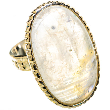 Rainbow Moonstone Rings handcrafted by Ana Silver Co - RING114368 - Photo 2