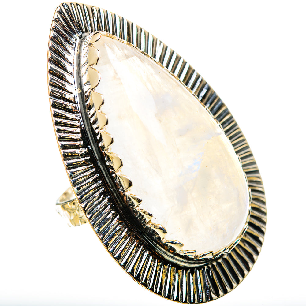 Rainbow Moonstone Rings handcrafted by Ana Silver Co - RING114384 - Photo 2