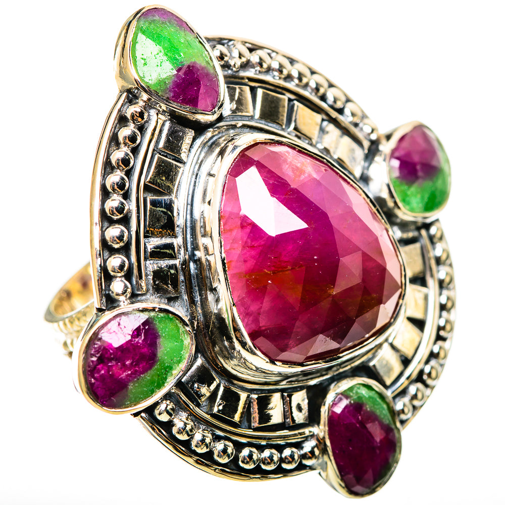 Ruby Fuchsite Rings handcrafted by Ana Silver Co - RING114397 - Photo 2