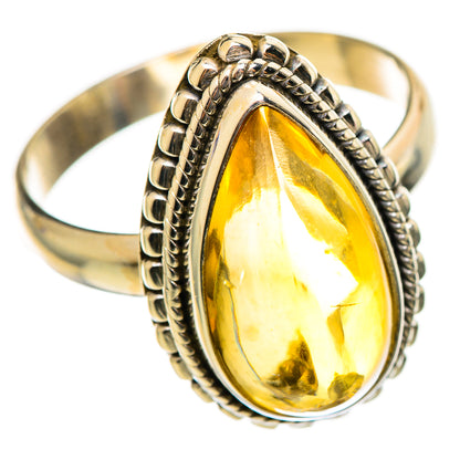 Citrine Sugarloaf Rings handcrafted by Ana Silver Co - RING114404 - Photo 2