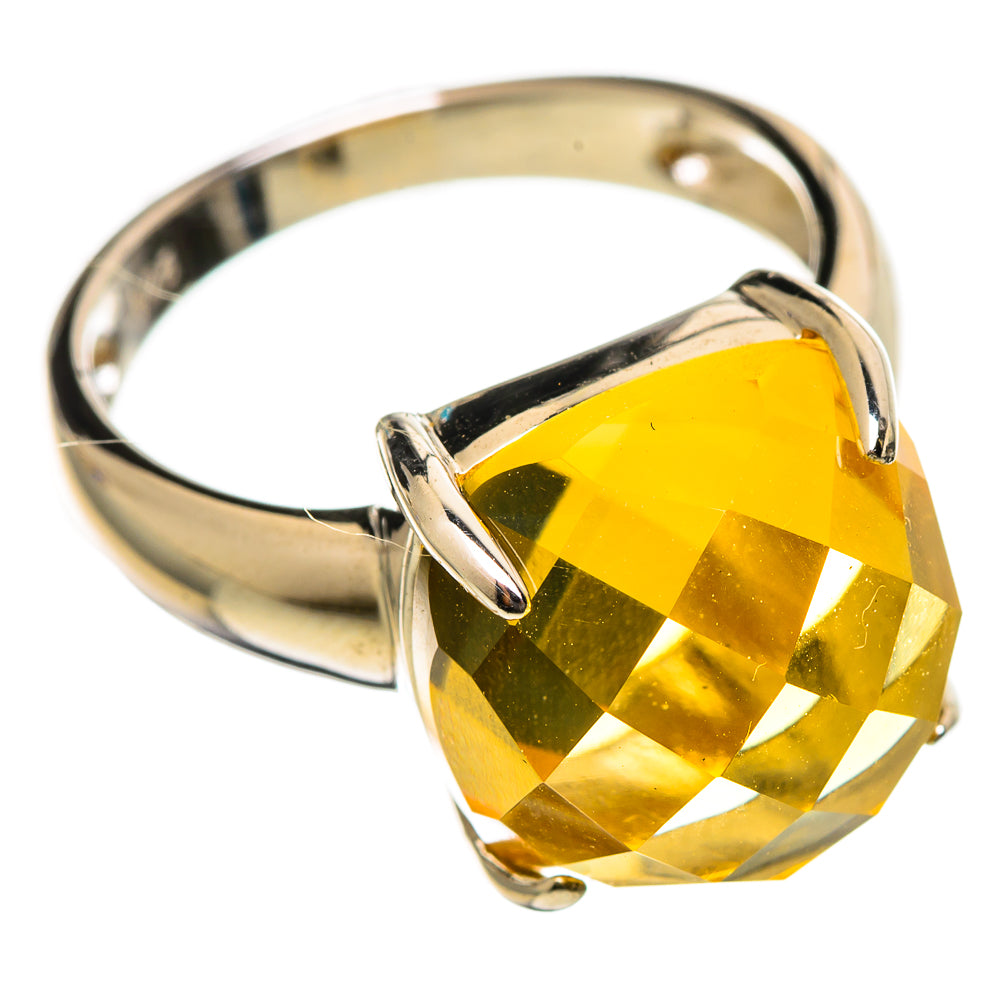 Citrine Sugarloaf Rings handcrafted by Ana Silver Co - RING114405 - Photo 2
