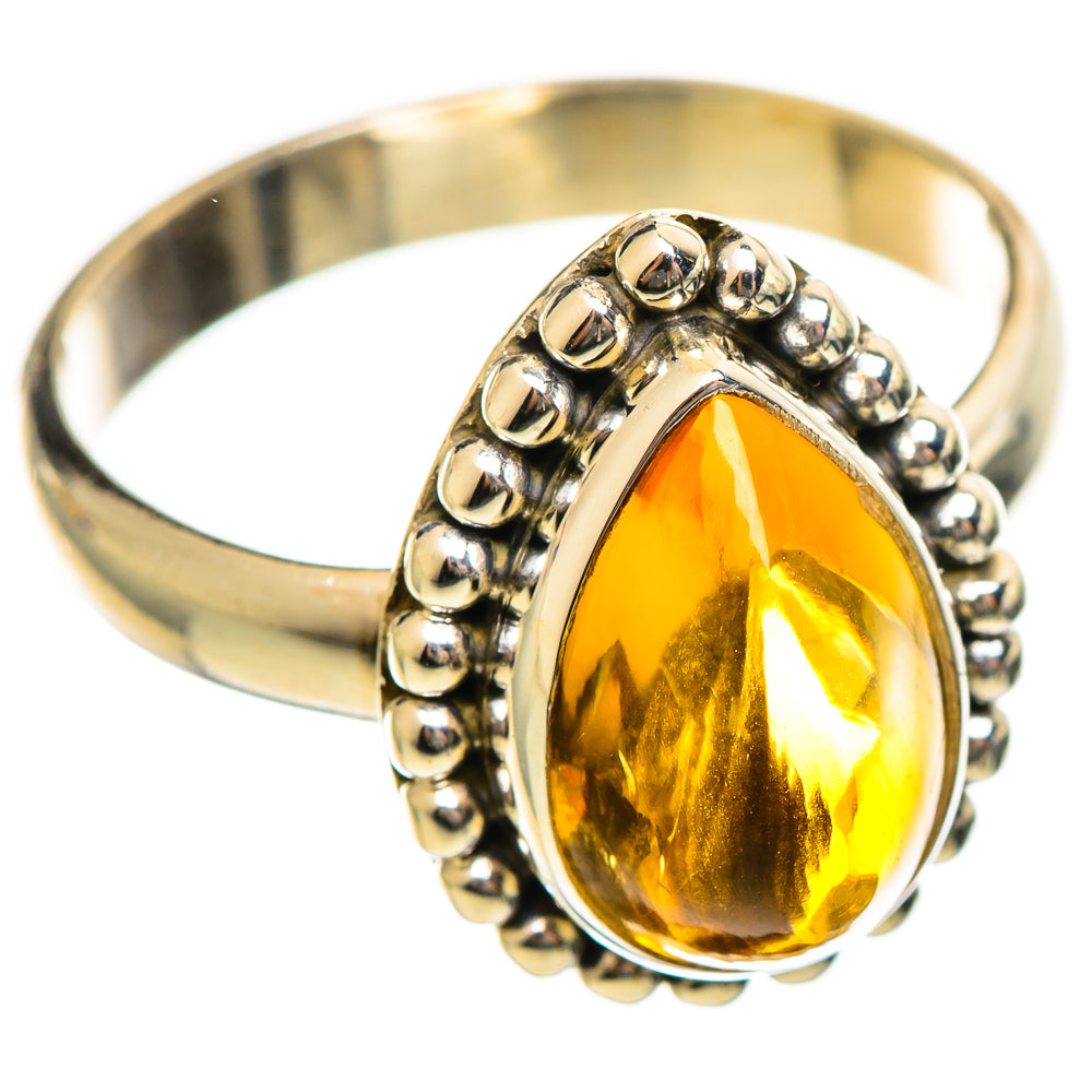 Citrine Sugarloaf Rings handcrafted by Ana Silver Co - RING114410 - Photo 2