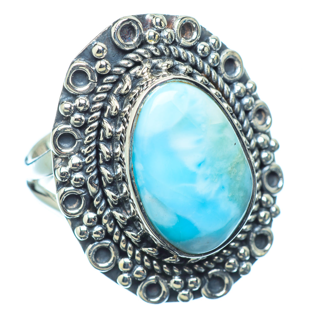 Larimar Rings handcrafted by Ana Silver Co - RING11443