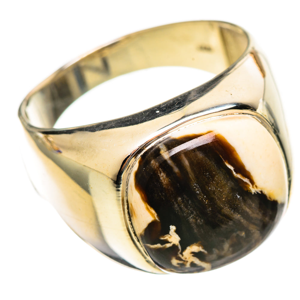 Peanut Wood Jasper Rings handcrafted by Ana Silver Co - RING114432 - Photo 2