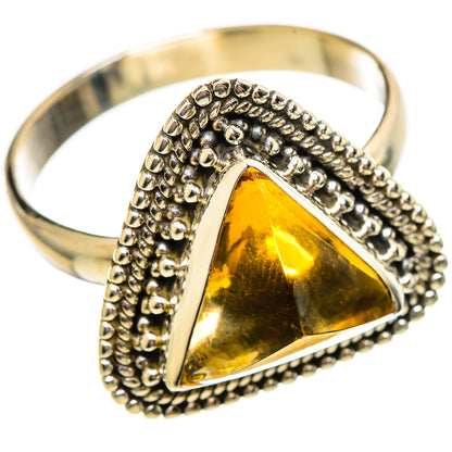 Citrine Sugarloaf Rings handcrafted by Ana Silver Co - RING114434 - Photo 2