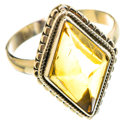 Citrine Sugarloaf Rings handcrafted by Ana Silver Co - RING114437 - Photo 2
