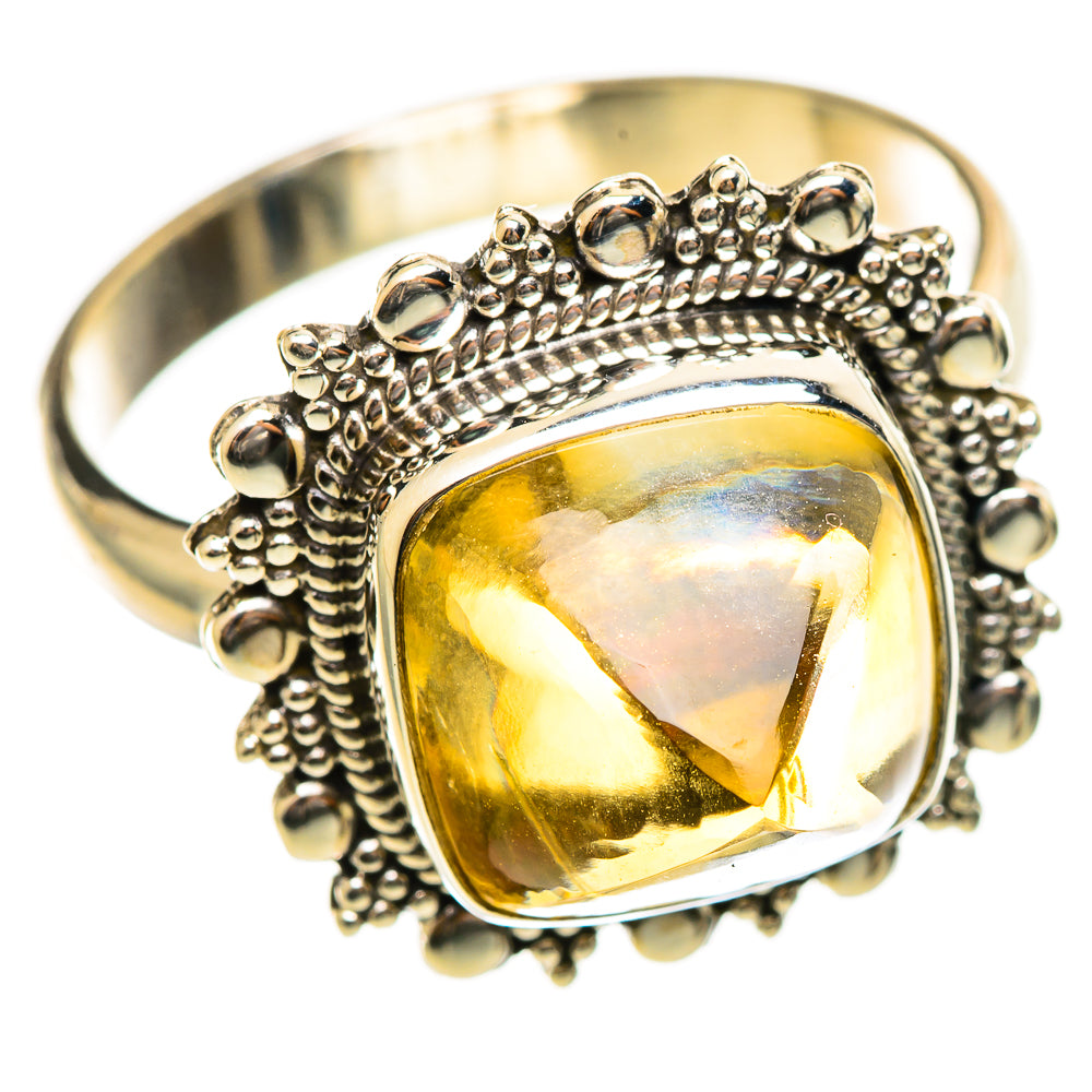 Citrine Sugarloaf Rings handcrafted by Ana Silver Co - RING114439 - Photo 2