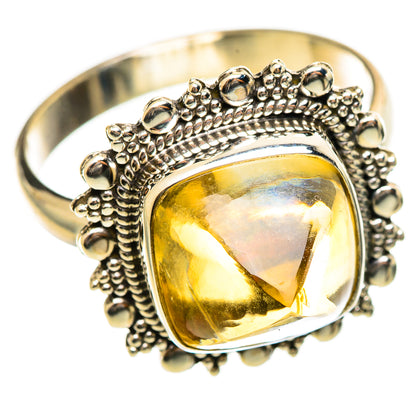 Citrine Sugarloaf Rings handcrafted by Ana Silver Co - RING114439 - Photo 2