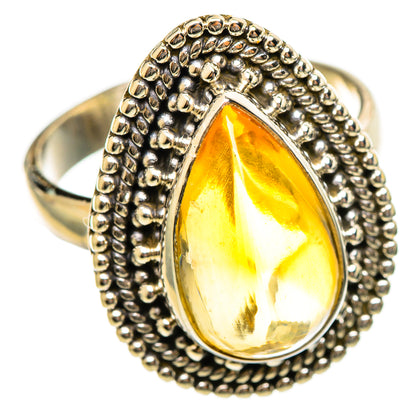 Citrine Sugarloaf Rings handcrafted by Ana Silver Co - RING114440 - Photo 2