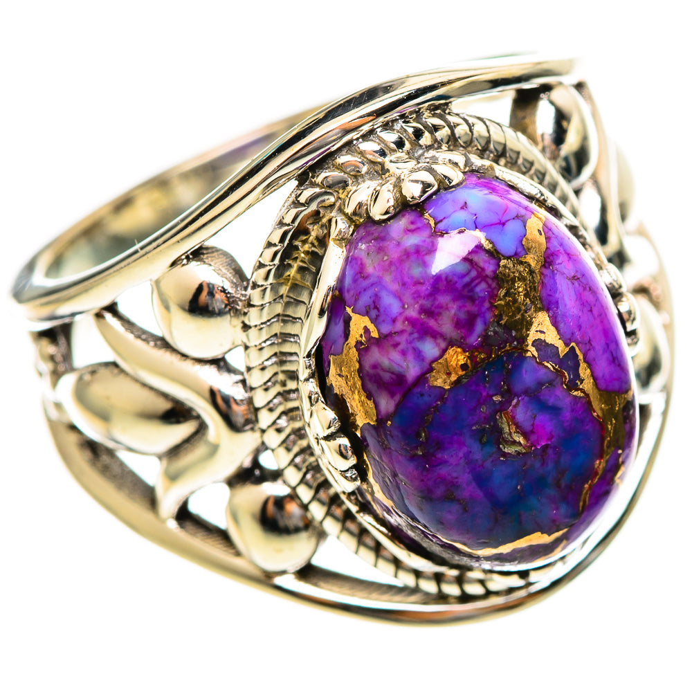 Purple Copper Composite Turquoise Rings handcrafted by Ana Silver Co - RING114447 - Photo 2