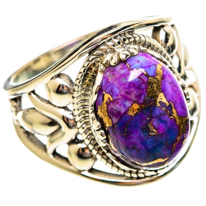 Purple Copper Composite Turquoise Rings handcrafted by Ana Silver Co - RING114447 - Photo 2
