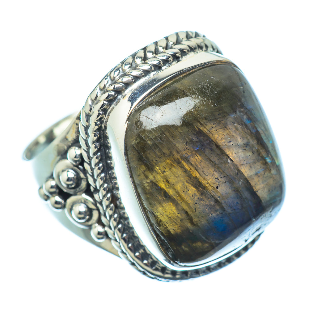 Labradorite Rings handcrafted by Ana Silver Co - RING11445