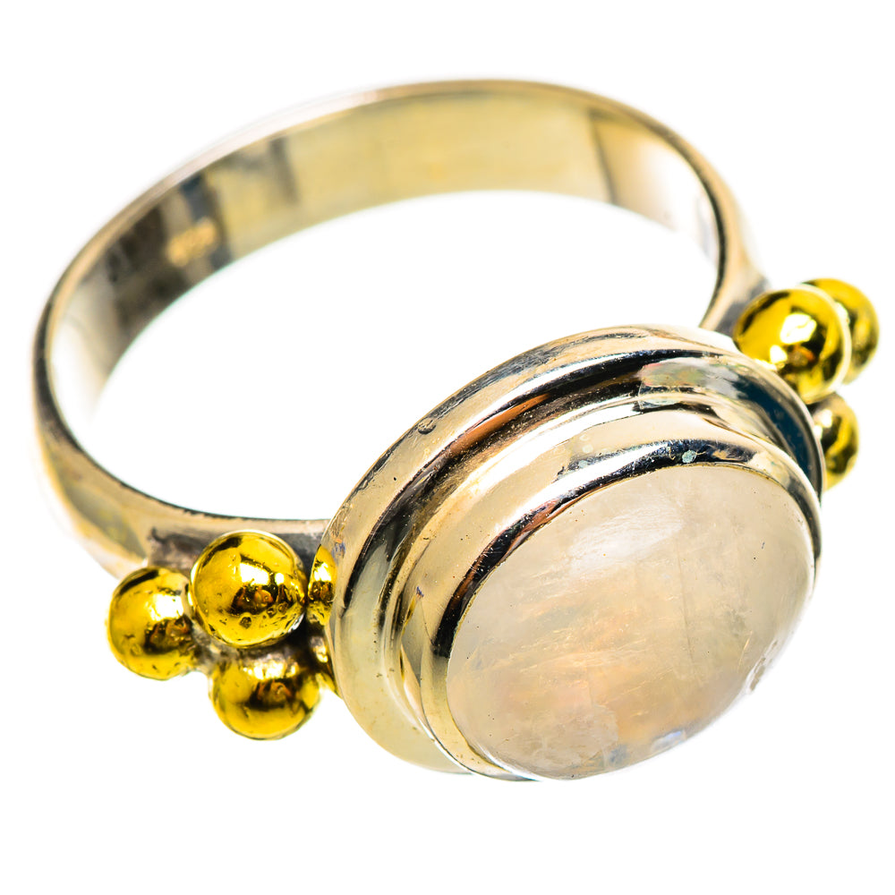 Rainbow Moonstone Rings handcrafted by Ana Silver Co - RING114452 - Photo 2