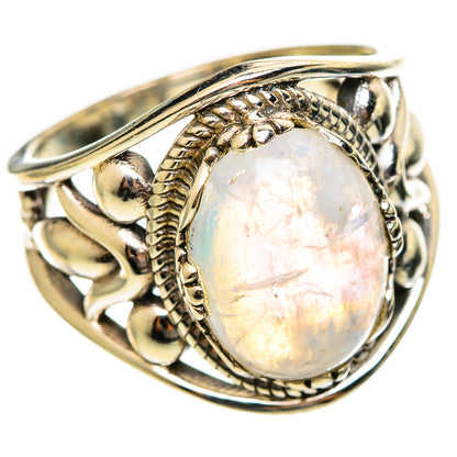 Rainbow Moonstone Rings handcrafted by Ana Silver Co - RING114453 - Photo 2