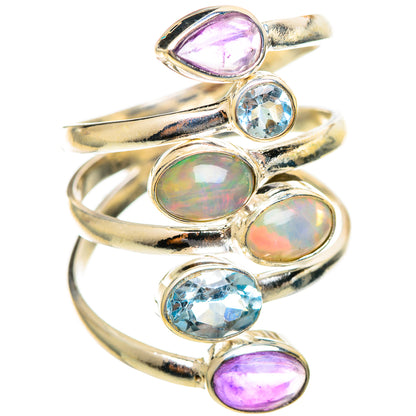 Ethiopian Opal Rings handcrafted by Ana Silver Co - RING114454 - Photo 2