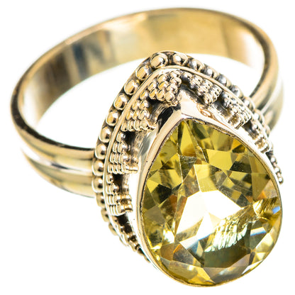 Lemon Quartz Rings handcrafted by Ana Silver Co - RING114456 - Photo 2