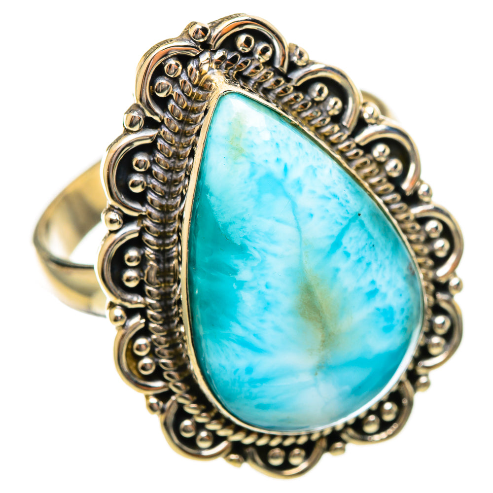 Larimar Rings handcrafted by Ana Silver Co - RING114459 - Photo 2