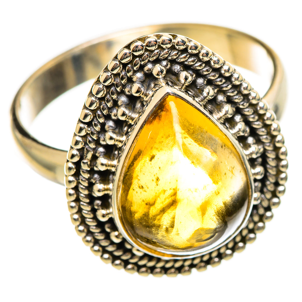 Citrine Sugarloaf Rings handcrafted by Ana Silver Co - RING114466 - Photo 2