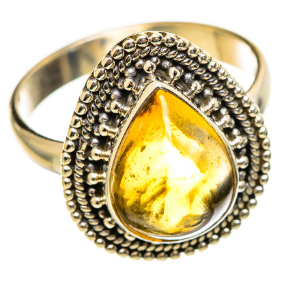 Citrine Sugarloaf Rings handcrafted by Ana Silver Co - RING114466 - Photo 2