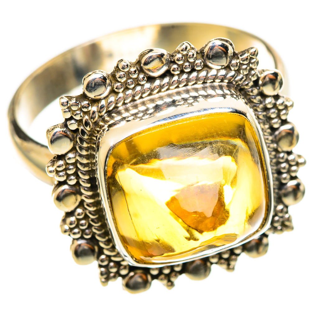 Citrine Sugarloaf Rings handcrafted by Ana Silver Co - RING114469 - Photo 2