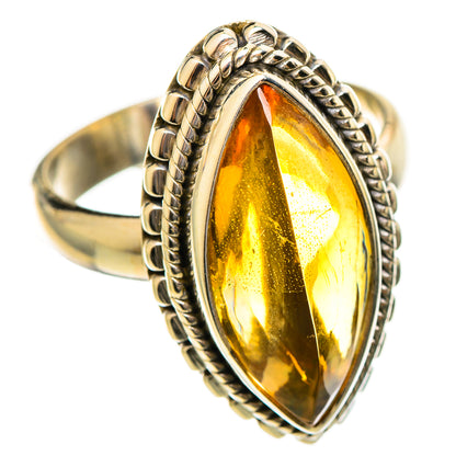 Citrine Sugarloaf Rings handcrafted by Ana Silver Co - RING114470 - Photo 2