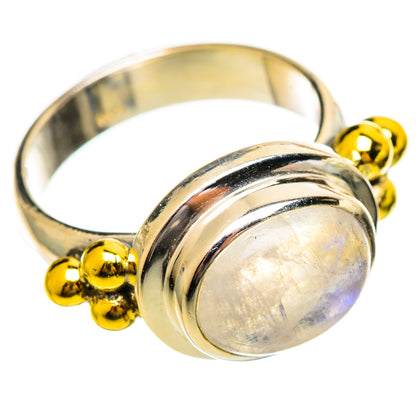 Rainbow Moonstone Rings handcrafted by Ana Silver Co - RING114484 - Photo 2